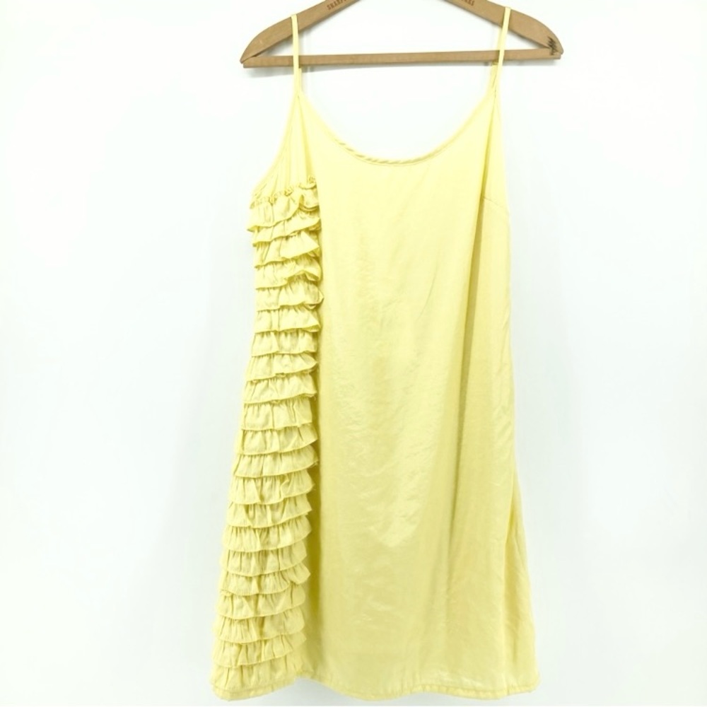Esley Yellow Ruffle Side Sundress